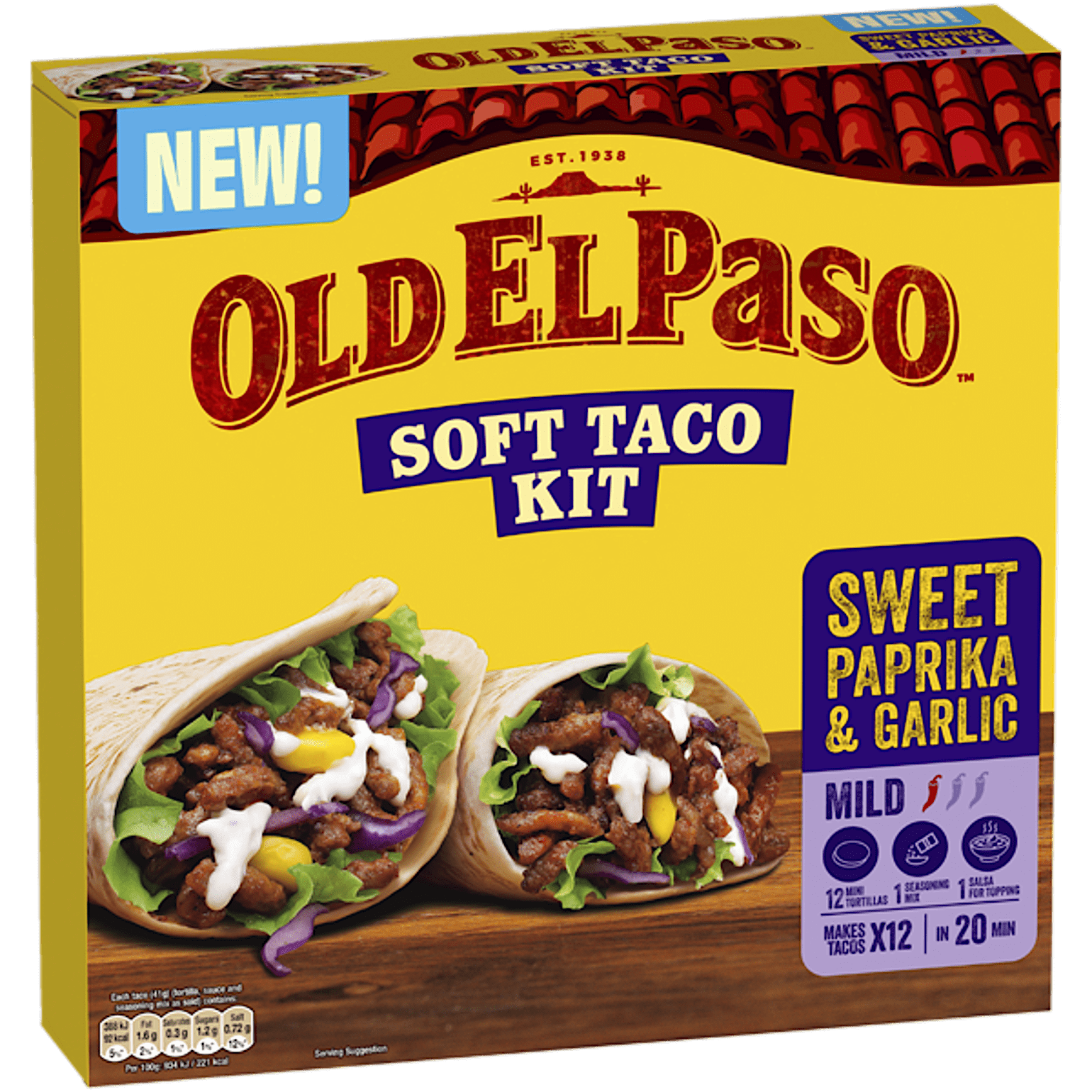 Old El Paso Soft Taco Sweet Paprika & Garlic Kit
